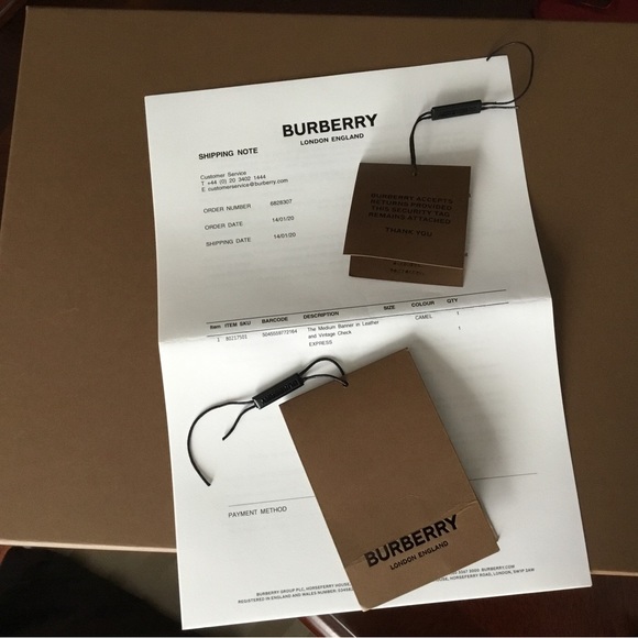 Burberry Medium Banner Bag in Camel - NWOT Authentic - Picture 11 of 11